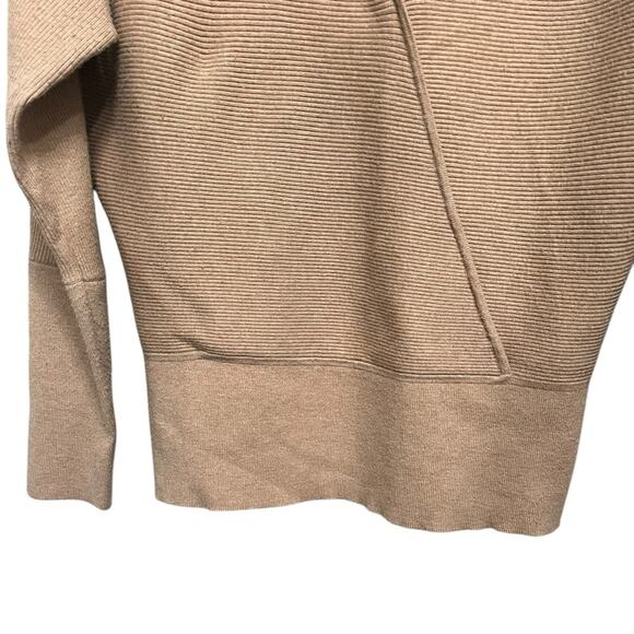 BANANA REPUBLIC Rina Rib‎ Wrap Front Camel Sweater Women’s Size Large - Picture 6 of 10